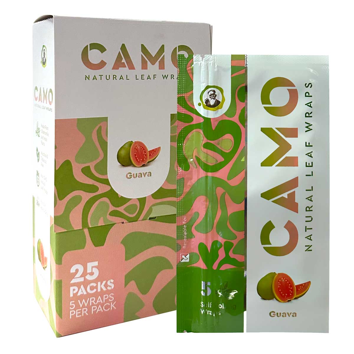 tobacco free leaf wrap CAMO Natural Leaf Wraps I Guava Flavor – Thunderball tobacco free leaf wrap CAMO Natural Leaf Wraps I Guava Flavor – Thunderball