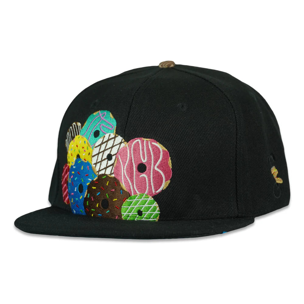 KGB Glass I Decade of Donuts Black Fitted Hat