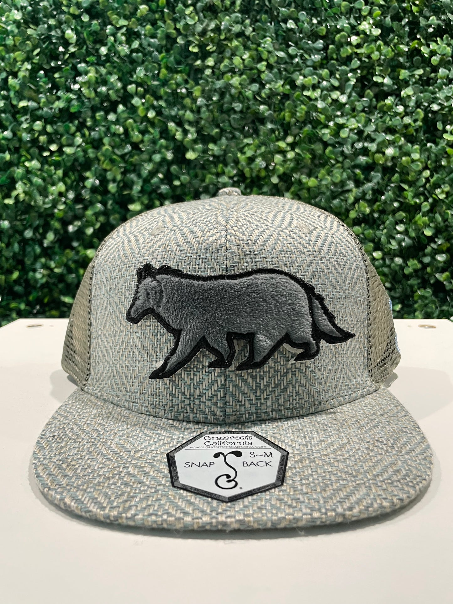 Grassroots California I Renovable Bear Gray Wolf mesh hat