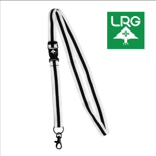 L-R-G I Key Lanyard White