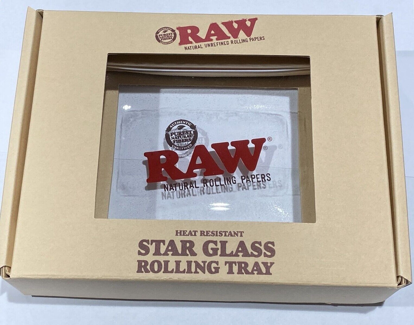 Raw I Glass Rolling Tray (6" x 4")